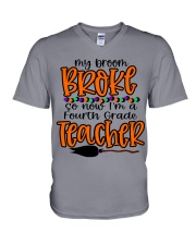 4TH GRADE V-Neck T-Shirt tile