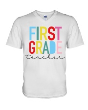 1st Grade Teacher V-Neck T-Shirt tile
