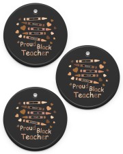 Proud Black Teacher Circle Ornament (Porcelain) tile