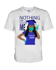 ROYAL BLUE - NOTHING CAN STOP ME V-Neck T-Shirt tile