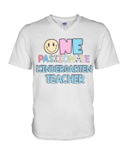 KINDERGARTEN TEACHER V-Neck T-Shirt tile