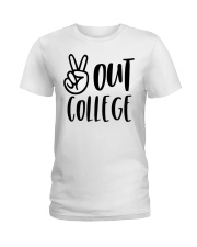 PEACE OUT COLLEGE Ladies T-Shirt tile