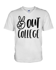 PEACE OUT COLLEGE V-Neck T-Shirt tile