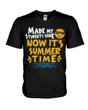 MADE MY STUDENTS SHINE - NOW IT'S SUMMER TIME V-Neck T-Shirt tile