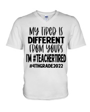 4TH GRADE V-Neck T-Shirt tile