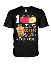 100th Day Of Coffee V-Neck T-Shirt tile