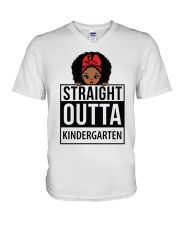 KINDERGARTEN GIRL V-Neck T-Shirt tile
