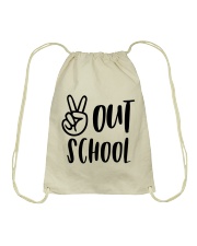 PEACE OUT SCHOOL Drawstring Bag tile