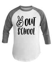 PEACE OUT SCHOOL Baseball Tee tile