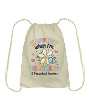 PRESCHOOL TEACHER Drawstring Bag tile