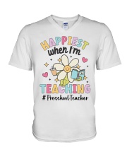 PRESCHOOL TEACHER V-Neck T-Shirt tile