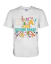 HELLO 2ND GRADE V-Neck T-Shirt tile