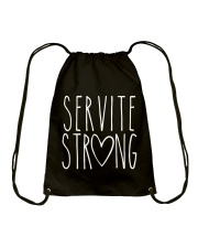 SERVITE STRONG Drawstring Bag tile