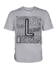 LIBRARIAN TEACHER DESIGN V-Neck T-Shirt thumbnail