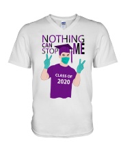 PURPLE - NOTHING CAN STOP ME V-Neck T-Shirt tile