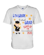 4TH GRADE GIRL V-Neck T-Shirt tile