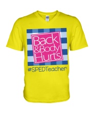 SPED TEACHER V-Neck T-Shirt tile