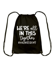 WE ARE ALL IN THIS TOGETHER Drawstring Bag thumbnail