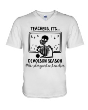 KINDERGARTEN TEACHER V-Neck T-Shirt tile
