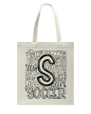 SOCCER TYPOGRAPHY Tote Bag thumbnail