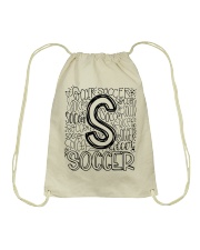 SOCCER TYPOGRAPHY Drawstring Bag thumbnail