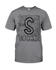 SOCCER TYPOGRAPHY Classic T-Shirt front
