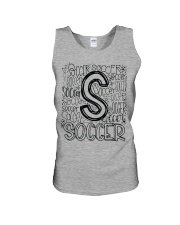 SOCCER TYPOGRAPHY Unisex Tank thumbnail