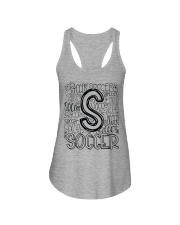 SOCCER TYPOGRAPHY Ladies Flowy Tank thumbnail