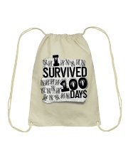 I SURVIDED 100 DAYS Drawstring Bag thumbnail