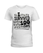 I SURVIDED 100 DAYS Ladies T-Shirt thumbnail