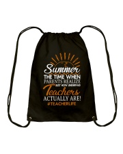 TEACHER LIFE Drawstring Bag tile