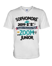 SOPHOMORE ZOOMING INTO JUNIOR V-Neck T-Shirt tile