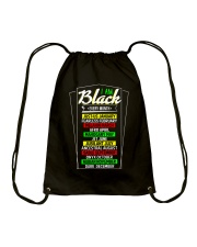 I AM BLACK Drawstring Bag tile