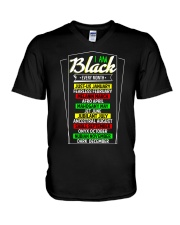 I AM BLACK V-Neck T-Shirt tile
