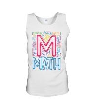 MATH TEACHER TYPOGRAPHIC Unisex Tank thumbnail