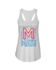 MATH TEACHER TYPOGRAPHIC Ladies Flowy Tank thumbnail