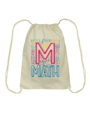 MATH TEACHER TYPOGRAPHIC Drawstring Bag thumbnail