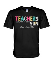 TEACHER LIFE V-Neck T-Shirt tile
