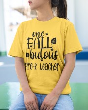 ONE FALLBULOUS PRE-K TEACHER Classic T-Shirt apparel-classic-tshirt-lifestyle-front-213