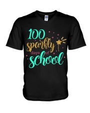 100 SPARKLY DAYS OF SCHOOL V-Neck T-Shirt thumbnail