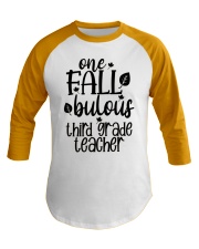 ONE FALLBULOUS 3RD GRADE TEACHER Baseball Tee tile