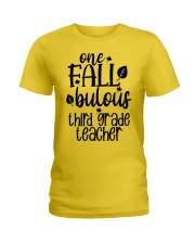 ONE FALLBULOUS 3RD GRADE TEACHER Ladies T-Shirt tile