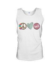 PEACE LOVE TEACH Unisex Tank thumbnail