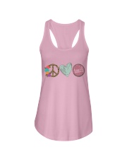 PEACE LOVE TEACH Ladies Flowy Tank thumbnail