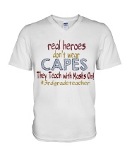3rd Grade Teacher V-Neck T-Shirt tile