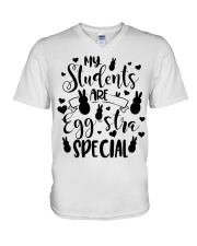 MY STUDENTS ARE EGG-TRA SPECIAL V-Neck T-Shirt thumbnail