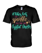 ASSISTANT DIRECTOR SPARKLE V-Neck T-Shirt thumbnail