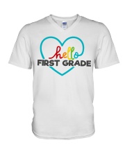 HELLO 1ST GRADE V-Neck T-Shirt thumbnail