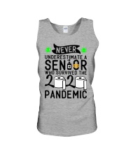 NEVER UNDERESTIMATE WITH A SENIOR Unisex Tank thumbnail