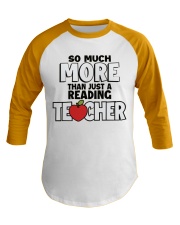 Reading Teacher Baseball Tee tile